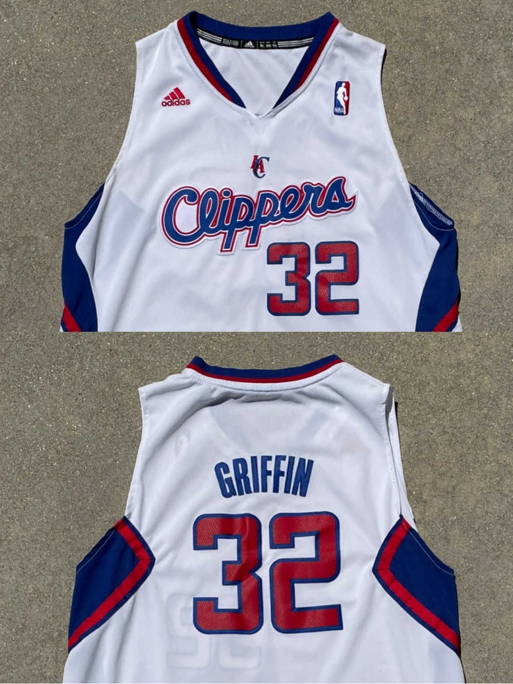 Blake Griffin Adidas Los Angeles Clippers #32 NBA Jersey Size Youth XL Length +2